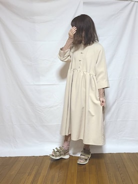 「moitytto」｜「アイテム（サンダル）」を使った、mopinoさん（レディース・156cm）の春コーディネート