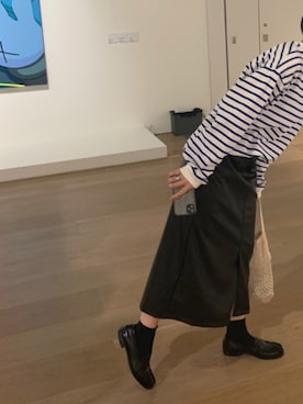 「美術館」｜「アイテム（アクセサリー）」を使った、ukaさん（レディース・161cm）の秋コーディネート