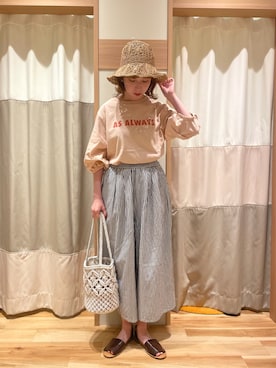 「Samansa Mos2（サマンサ モスモス）のセパレートサンダル（サンダル）」を使った、kotoさん（レディース・163cm）の春コーディネート