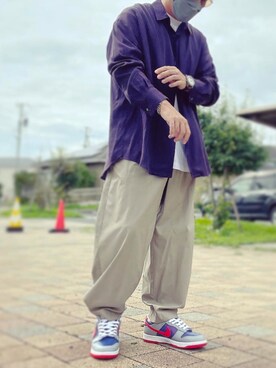 「THEE（シー）のアイテム」を使った、siroi3110さん（メンズ・166cm）の秋コーディネート