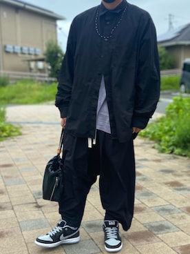 「yoko sakamoto（ヨーコサカモト）のアイテム（パンツ）」を使った、siroi3110さん（メンズ・166cm）の夏コーディネート