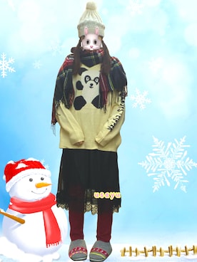 u s a y uさん（レディース・169cm）の冬コーディネート