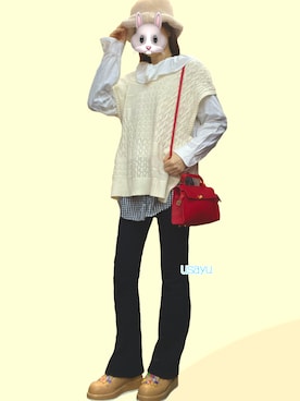 「Panamaboy（パナマボーイ）のアイテム」を使った、u s a y uさん（レディース・169cm）の冬コーディネート