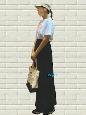 「H&M（エイチ・アンド・エム）のアイテム（スカート）」を使った、u s a y uさん（レディース・169cm）の秋コーディネート