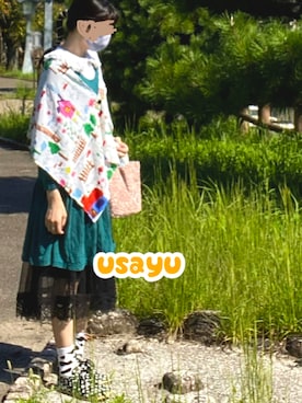 「WC（ダブル シー）のアイテム（レッグウェア）」を使った、u s a y uさん（レディース・169cm）の秋コーディネート