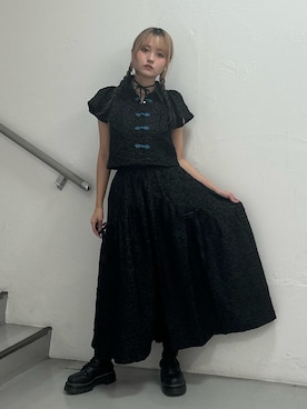 「アイテム（チョーカー）」を使った、HONOKAさん（レディース・157cm）の夏コーディネート