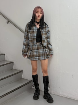 「アイテム（セットアップ）」を使った、HONOKAさん（レディース・157cm）の冬コーディネート