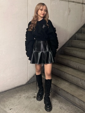 「アイテム（ワンピース/ドレス）」を使った、HONOKAさん（レディース・157cm）の冬コーディネート