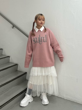 「jouetie（ジュエティ）のアイテム（スニーカー）」を使った、HONOKAさん（レディース・157cm）の冬コーディネート