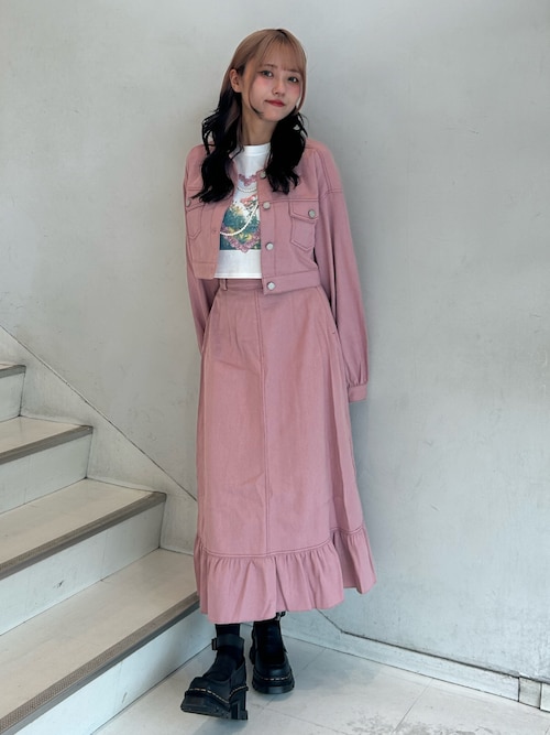 【送料込み】ジュエティ jouetie セットアップ セール】マルチWAYセットアップ デニムジャケット Aラインスカート