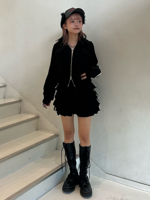 セール】ベロアコンパクトラインZIPフーディ【セットアップ対応】冬服