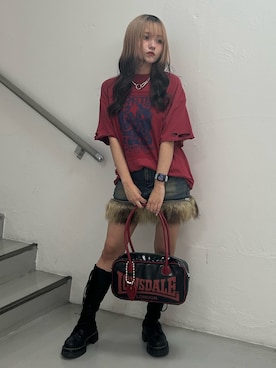 「アイテム（ネックレス）」を使った、HONOKAさん（レディース・157cm）の夏コーディネート