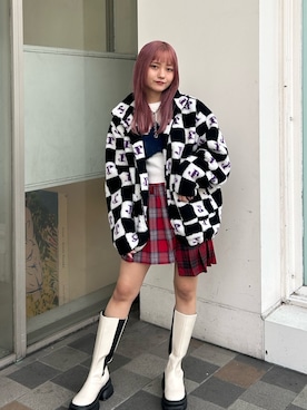 「jouetie（ジュエティ）のアイテム（ブルゾン）」を使った、HONOKAさん（レディース・157cm）の秋コーディネート