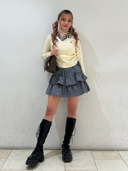 セール】レースアップティアードミニスカパン【セットアップ対応】卒業