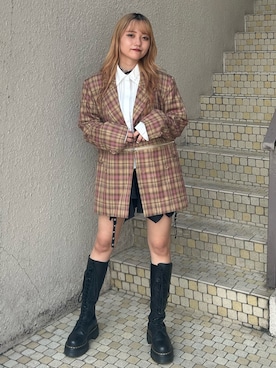 「jouetie（ジュエティ）のアシメヘムベルテッドミニスカート（スカート）」を使った、HONOKAさん（レディース・157cm）の夏コーディネート