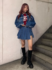 tシャツ シャイニーロゴレースライントップス/ロンT レディース jouetie tシャツ シャイニーロゴレースライントップス/ロンT