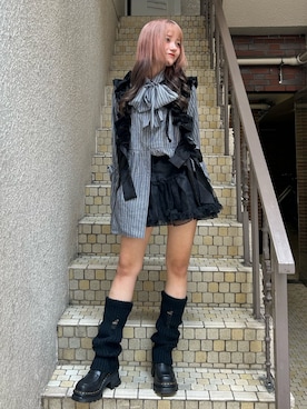 「アイテム（チャーム）」を使った、HONOKAさん（レディース・157cm）の秋コーディネート
