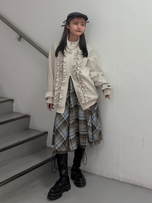 【てぃみ】jouetie ルーズフリルトラックジャケット ルーズフリルトラックジャケット【セットアップ対応】春服（ジャージ