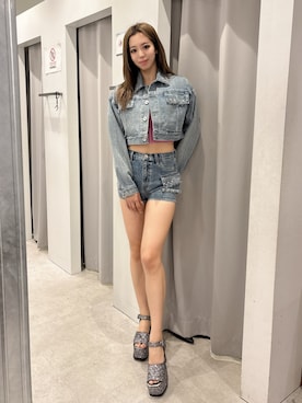 「GYDA（ジェイダ）のアイテム」を使った、YURARAさん（レディース・170cm）の春コーディネート