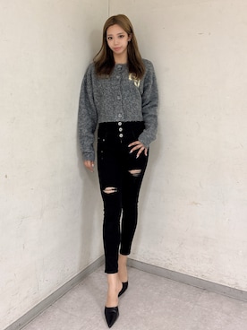 「アイテム（パンプス）」を使った、YURARAさん（レディース・170cm）の秋コーディネート