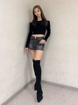 「GYDA（ジェイダ）のアイテム」を使った、YURARAさん（レディース・170cm）の冬コーディネート