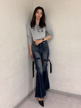 「アイテム（パンプス）」を使った、YURARAさん（レディース・170cm）の夏コーディネート