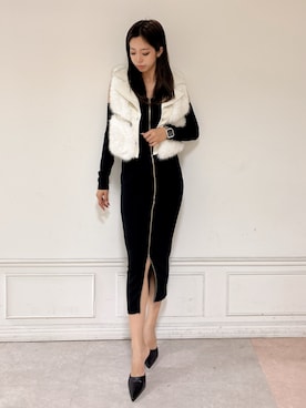 「GYDA（ジェイダ）のアイテム（パンプス）」を使った、YURARAさん（レディース・170cm）の秋コーディネート