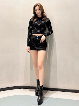 「GYDA（ジェイダ）のアイテム」を使った、YURARAさん（レディース・170cm）の冬コーディネート