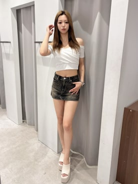 「GYDA（ジェイダ）のアイテム」を使った、YURARAさん（レディース・170cm）の春コーディネート