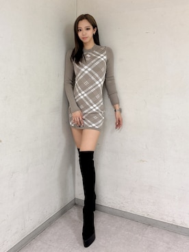 「アイテム（ワンピース/ドレス）」を使った、YURARAさん（レディース・170cm）の冬コーディネート