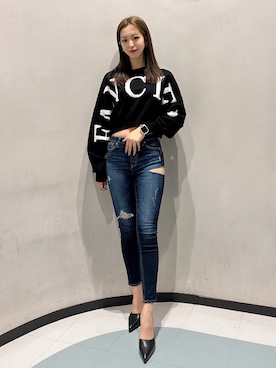 「GYDA（ジェイダ）のアイテム（パンプス）」を使った、YURARAさん（レディース・170cm）の冬コーディネート