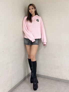 「アイテム（スカート）」を使った、YURARAさん（レディース・170cm）の秋コーディネート