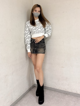 「アイテム（スカート）」を使った、YURARAさん（レディース・170cm）の秋コーディネート