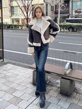 YURARAさん（レディース・170cm）の冬コーディネート