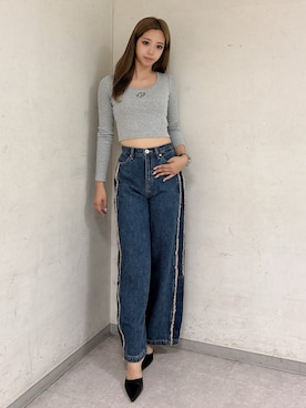 「アイテム（パンプス）」を使った、YURARAさん（レディース・170cm）の秋コーディネート
