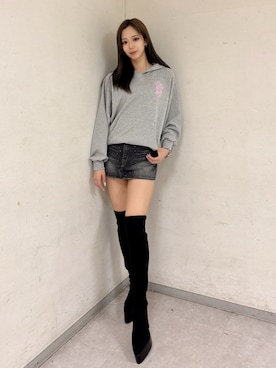 「GYDA（ジェイダ）のアイテム」を使った、YURARAさん（レディース・170cm）の冬コーディネート