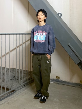 「エクストララージ」｜「アイテム（スウェット）」を使った、KIYOさん（メンズ・171cm）の秋コーディネート
