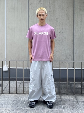 「XLARGE（エクストララージ）のアイテム」を使った、KIYOさん（メンズ・171cm）の夏コーディネート