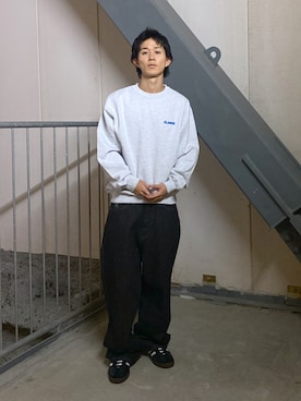 KIYOさんの「STANDARD LOGO CREWNECK SWEATSHIRT」を使ったコーディネート