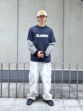 「XLARGE（エクストララージ）のアイテム」を使った、KIYOさん（メンズ・171cm）の春コーディネート