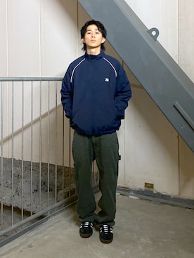 「XLARGE（エクストララージ）のアイテム（ナイロンジャケット）」を使った、KIYOさん（メンズ・171cm）の秋コーディネート