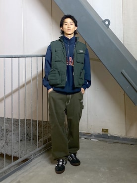 「エクストララージ」｜「アイテム（スウェット）」を使った、KIYOさん（メンズ・171cm）の秋コーディネート