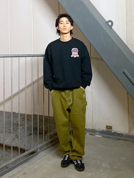 「エクストララージ」｜「アイテム（スウェット）」を使った、KIYOさん（メンズ・171cm）の秋コーディネート
