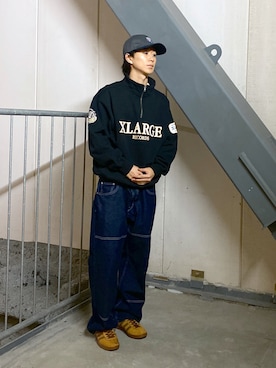 「エクストララージ」｜「アイテム（スウェット）」を使った、KIYOさん（メンズ・171cm）の秋コーディネート