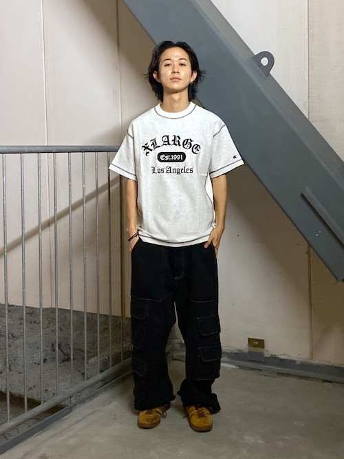 XLARGE×Champion REVERSE WEAVE STICHED S/S TEE（Tシャツ