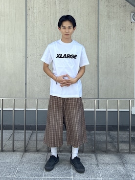 「XLARGE（エクストララージ）のアイテム」を使った、KIYOさん（メンズ・171cm）の夏コーディネート