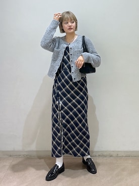 「FREE'S MART（フリーズマート）のアイテム（ローファー）」を使った、harukaさん（レディース・158cm）の冬コーディネート