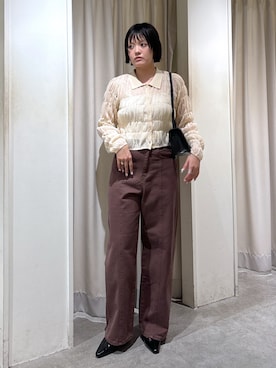 「シャーリング」｜harukaさん（レディース・158cm）の秋コーディネート