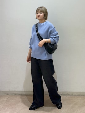 「FREE'S MART（フリーズマート）のアイテム（ローファー）」を使った、harukaさん（レディース・158cm）の冬コーディネート