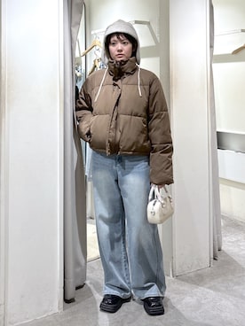 「FREE'S MART（フリーズマート）のアイテム（ブルゾン）」を使った、harukaさん（レディース・158cm）の冬コーディネート